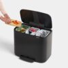 BRABANTIA FATA BO PEDAL BIN 3X11L SVÖRT - Image 2